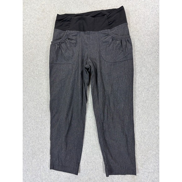 Prana VAHA 3/4 Length Hiking Travel‎ Pants (Women's Medium) Gray - Picture 1 of 12